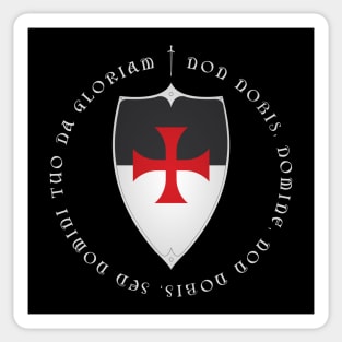 Knights Templar Crusader Motto and Cross Sticker